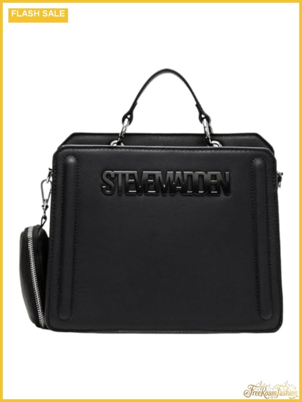Steve Madden Bevelyn Convertible Crossbody Satchel Bag with Removable Strap